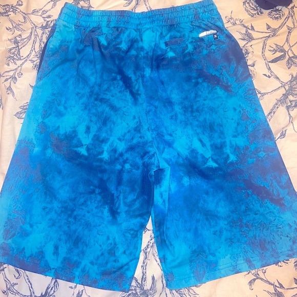Boys Hurley Nike Dry Fit Blue Tie Dye Drawstring Shorts - Picture 6 of 10